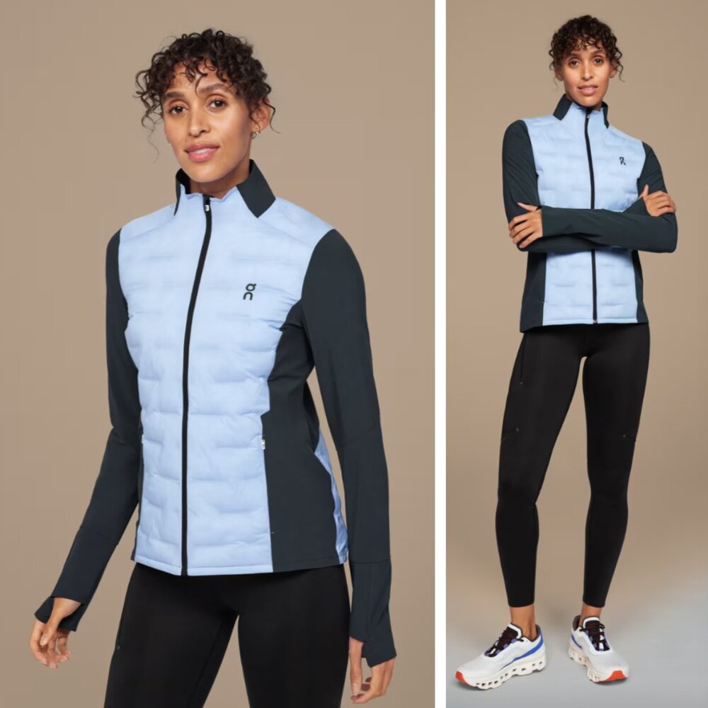On Running Climate Jacket Blue Black Gym Athletic Workout Athleisure Outdoor